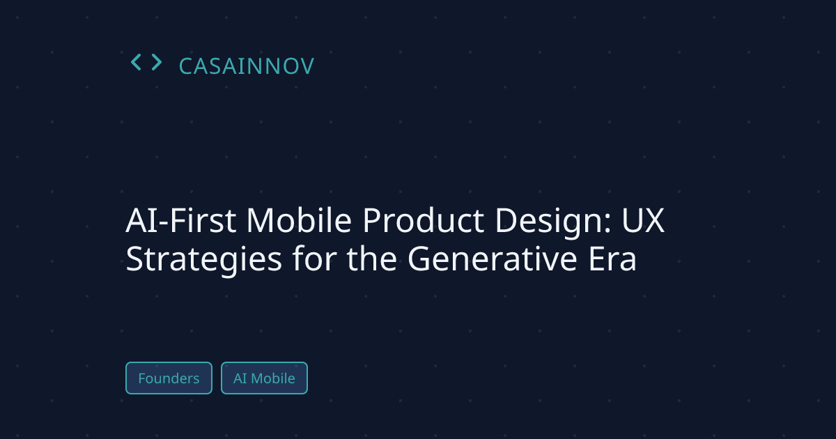 AI-First Mobile Product Design