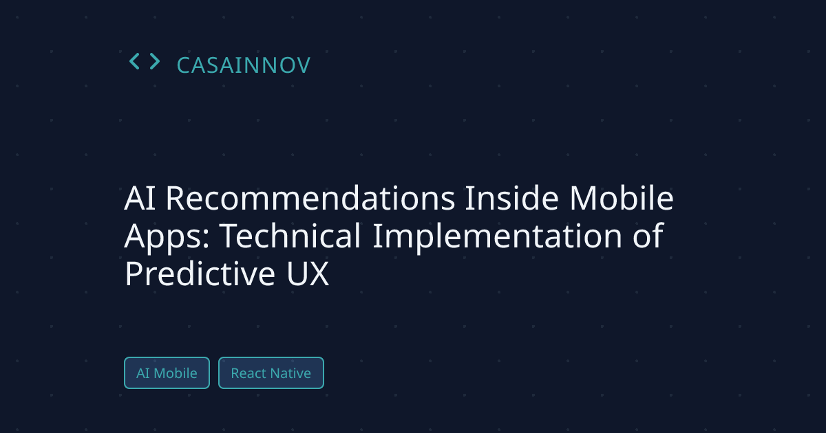 AI Recommendations Inside Mobile Apps