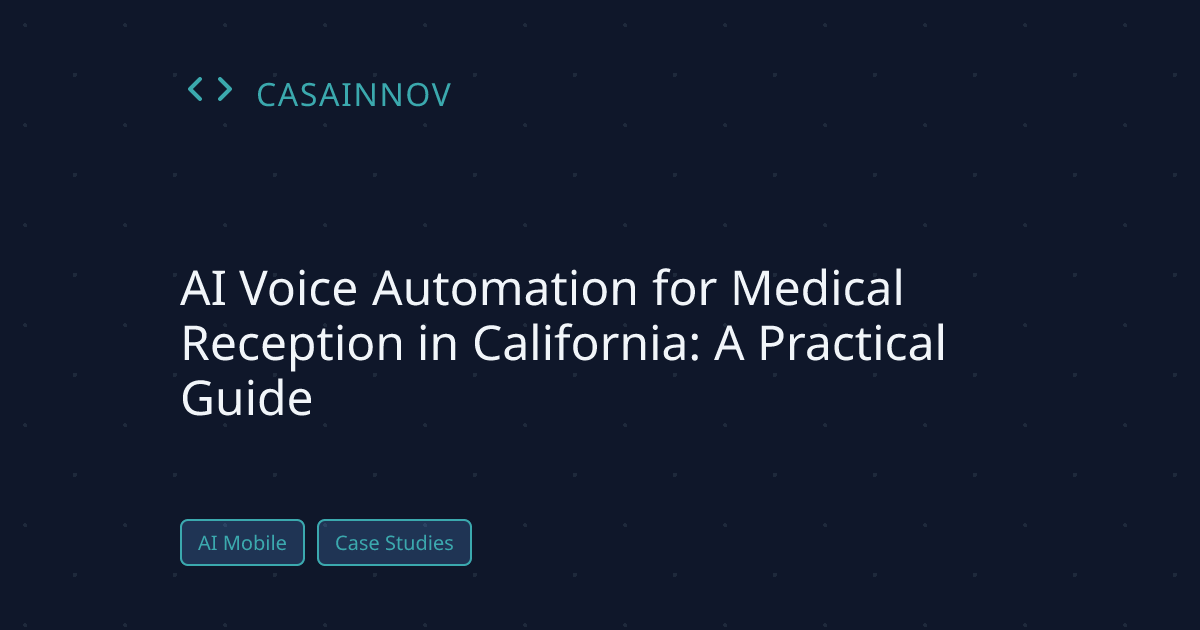 AI Voice Automation for Medical Reception