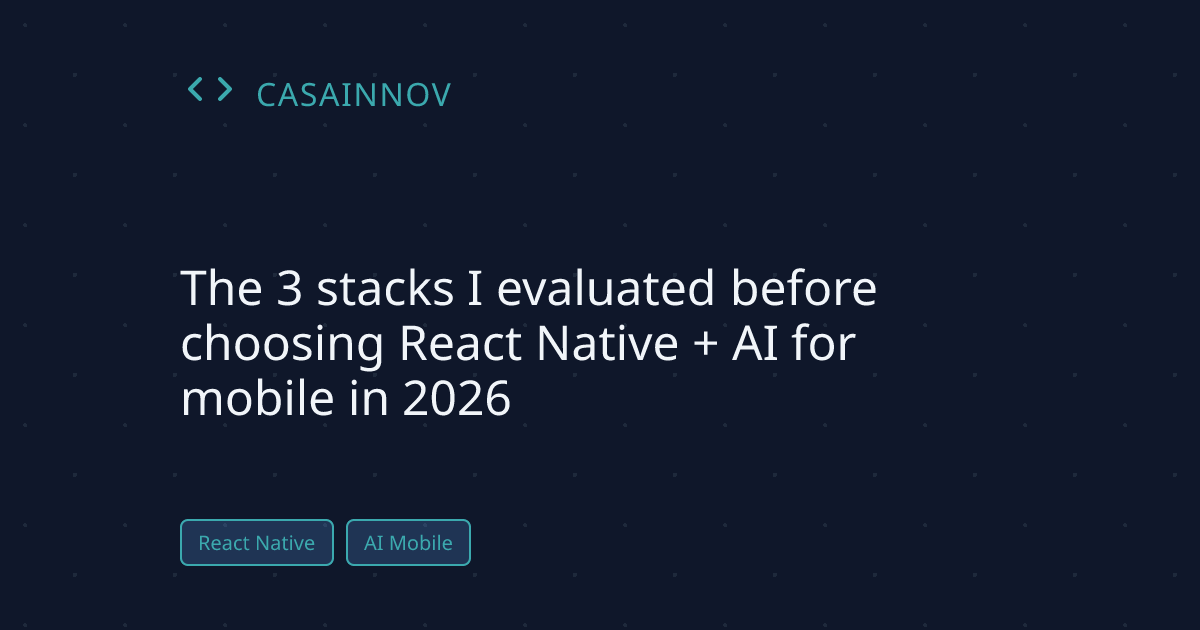 React Native vs Flutter vs native for AI mobile 2026