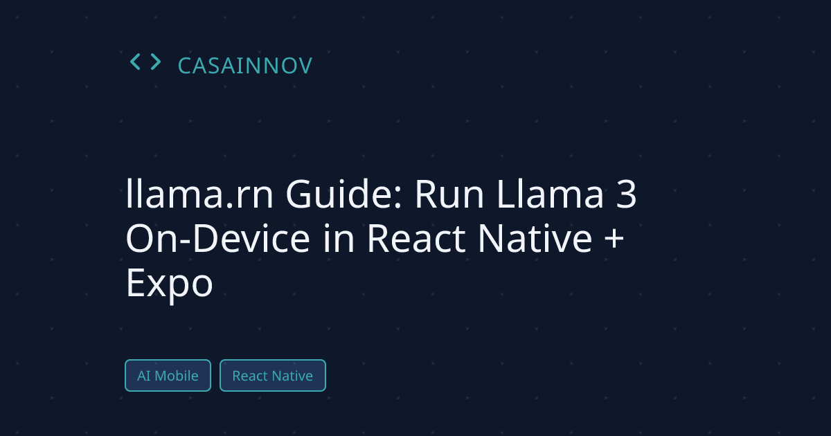 Llama 3 running on-device in a React Native mobile app
