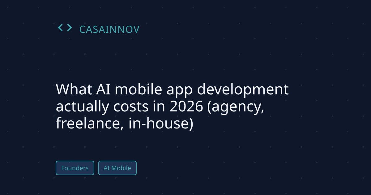 What AI mobile app development costs in 2026