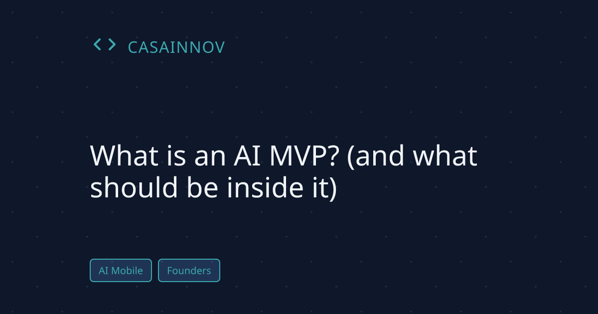What is an AI MVP