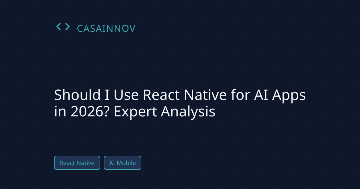 Why React Native 2026